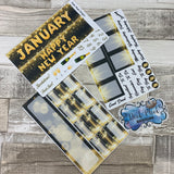 Happy new year Monthly View Kit for the Erin Condren Planners