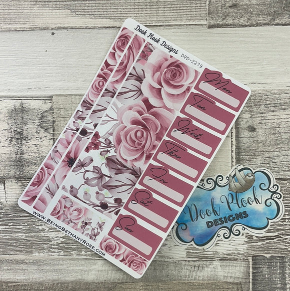 One sheet week medium passion planner stickers - Rose Garden Bloom (DPD2279)