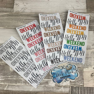 Hello weekend stickers (DPD1687)