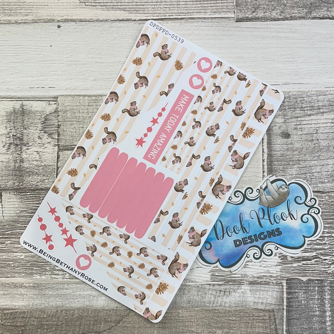 (0539) Passion Planner Daily stickers - Squirrel