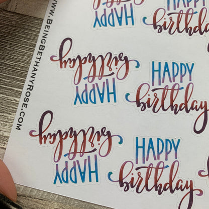 Happy Birthday lettering stickers (DPD1675)