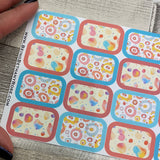 Confetti Cream half box stickers (DPD2155)