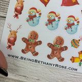 Water colour Christmas stickers (DPD286)