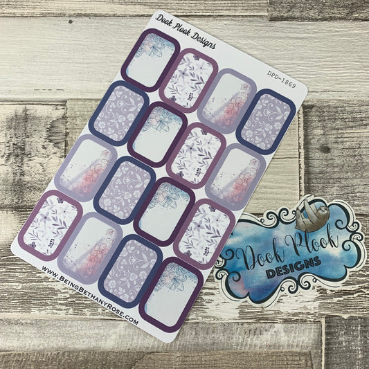 Lilac Charm half box stickers (DPD1869)