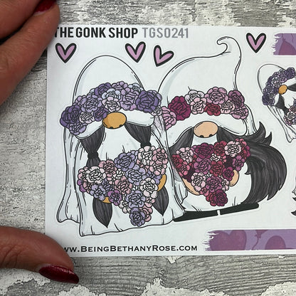 Gretel and Hetty Lesbian Wedding Gonk Stickers (TGS0241)
