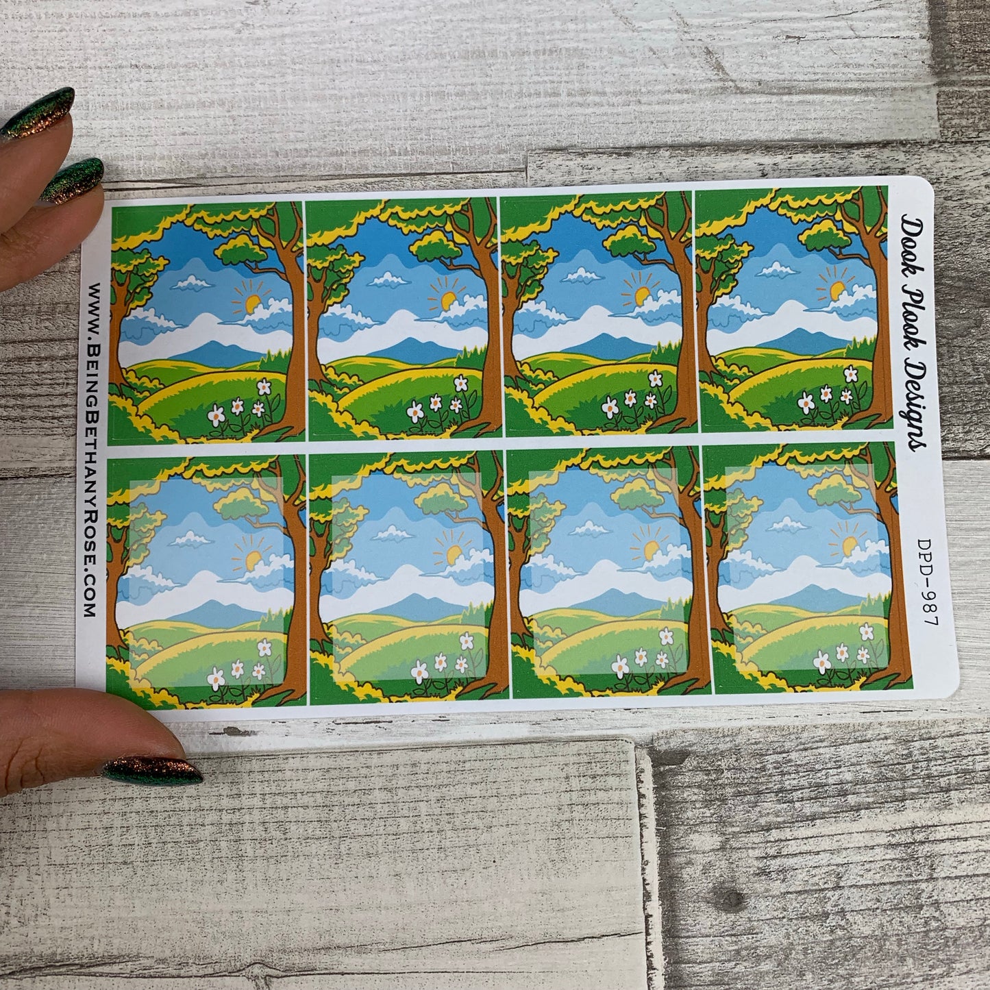 Spring full box stickers for Erin Condren Vertical (DPD987)