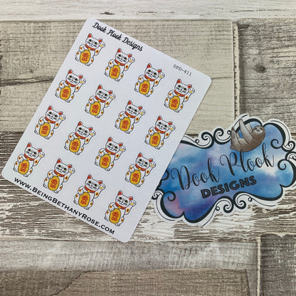 Lucky waving cat stickers (DPD411)