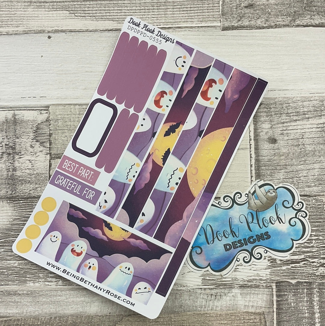 (0555) Passion Planner Daily stickers - Cute Ghosts