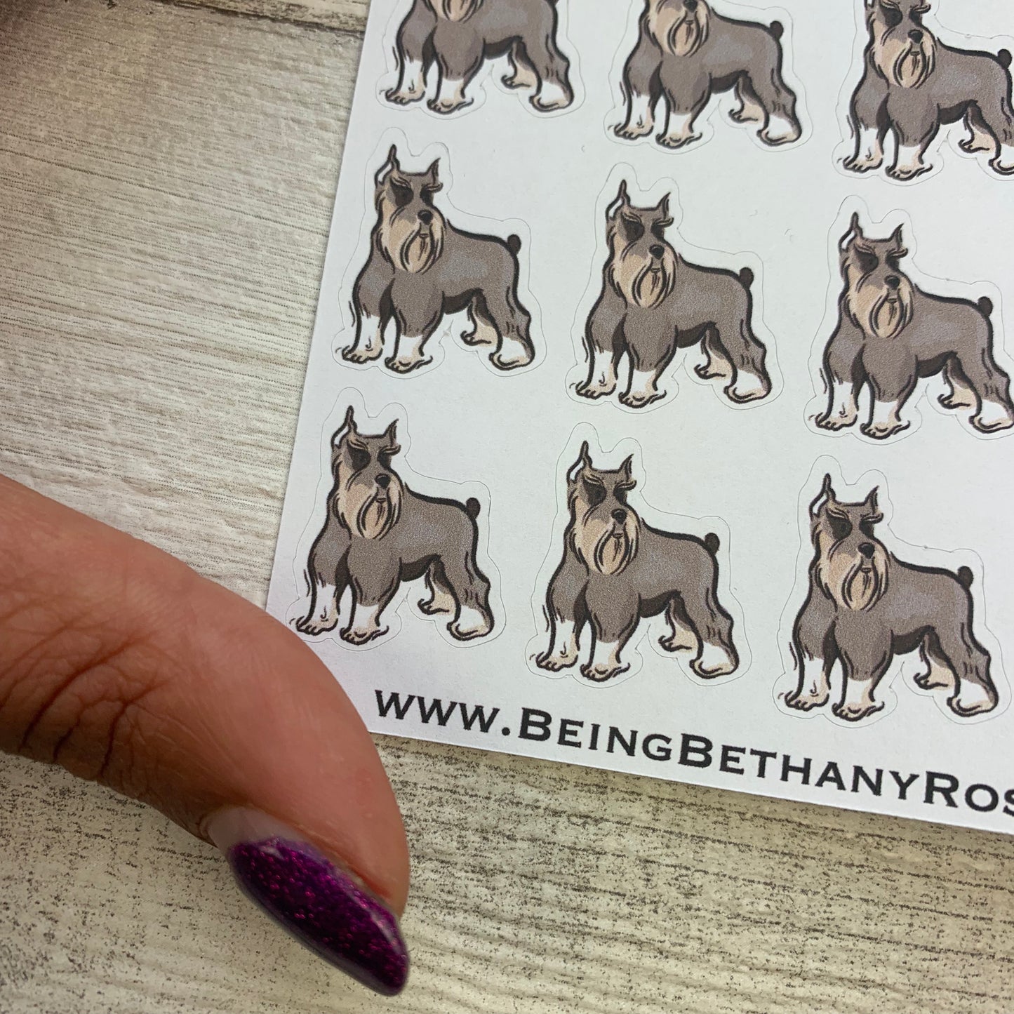 Schnauzer stickers (DPD532)