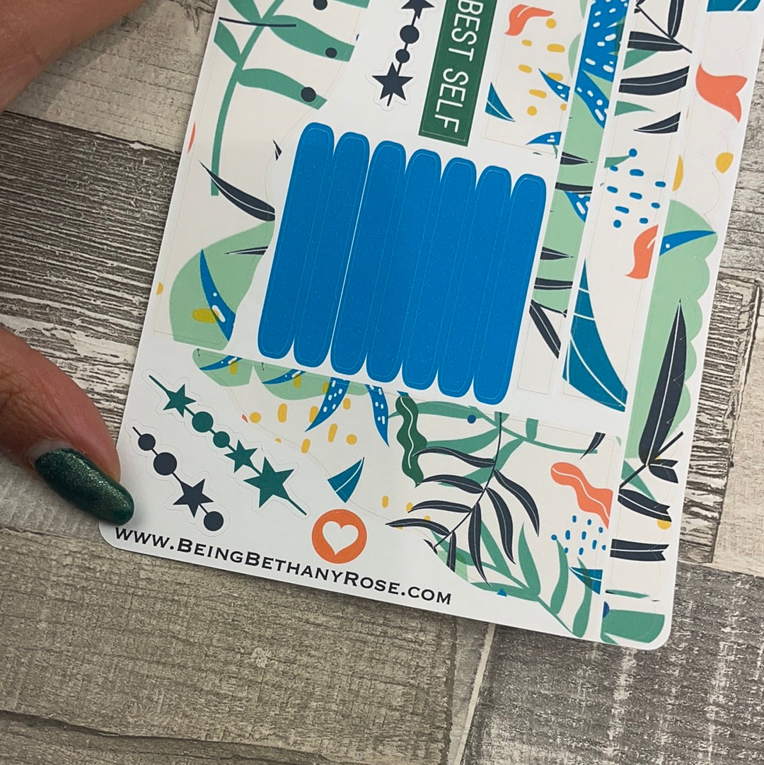 (0684) Passion Planner Daily Wave stickers - Janey