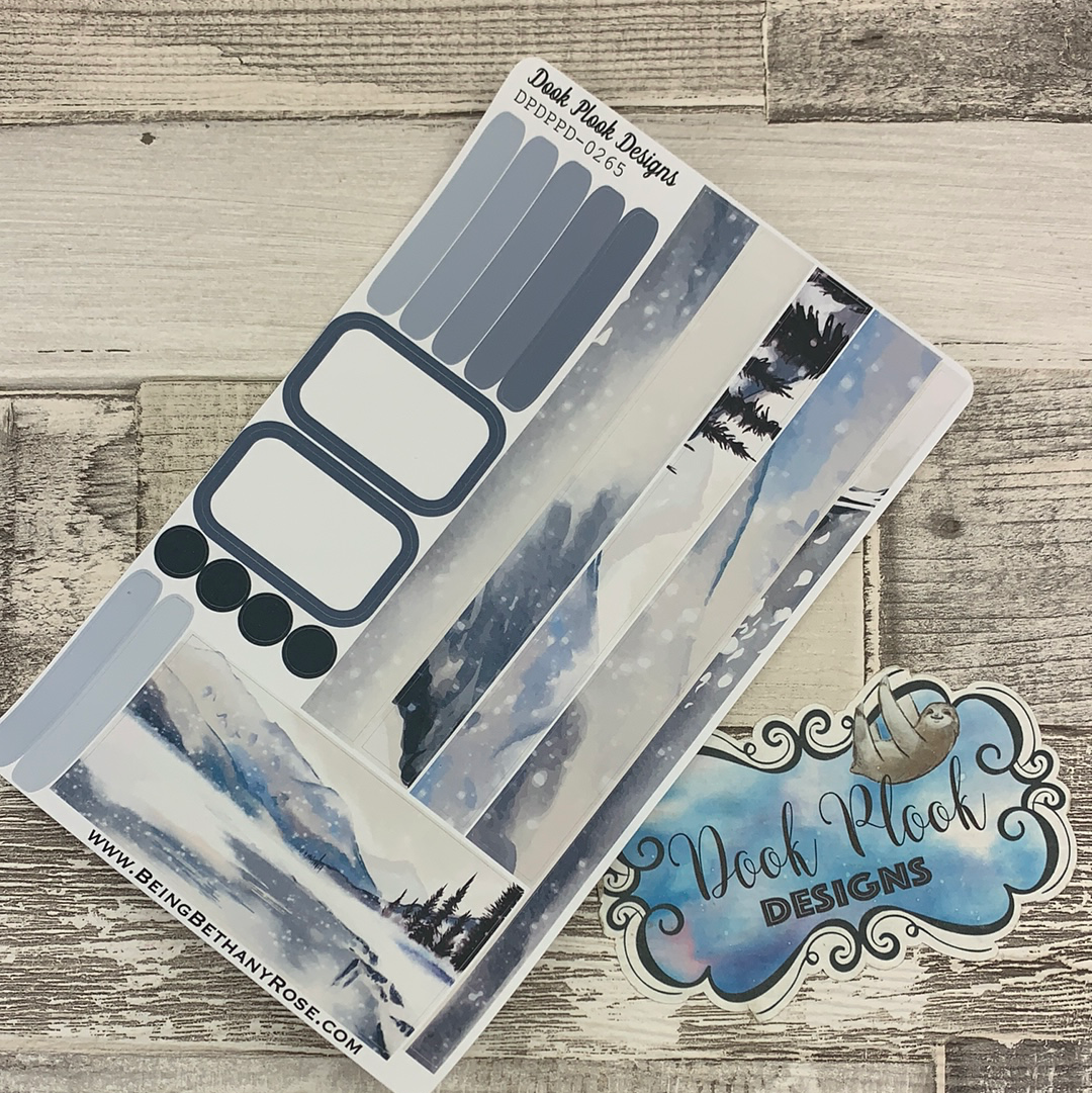 (0265) Passion Planner Daily stickers - Winter Lake