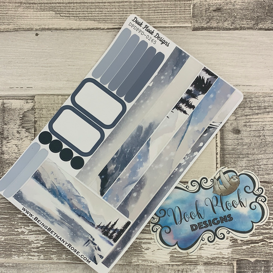 (0265) Passion Planner Daily stickers - Winter Lake