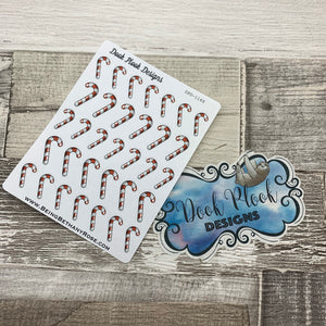 Candy cane christmas stickers (DPD1166)