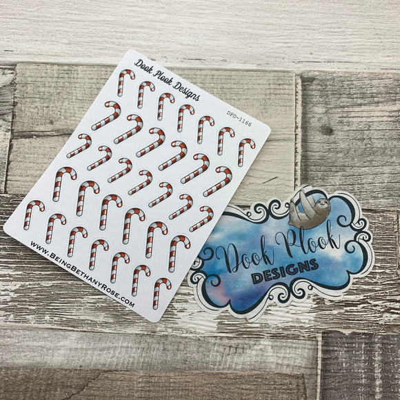 Candy cane christmas stickers (DPD1166)