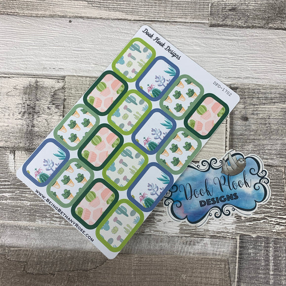 Cactus half box stickers (DPD1702)