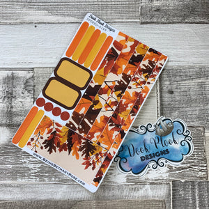 (0169) Passion Planner Daily stickers - Bold Autumn Leaves