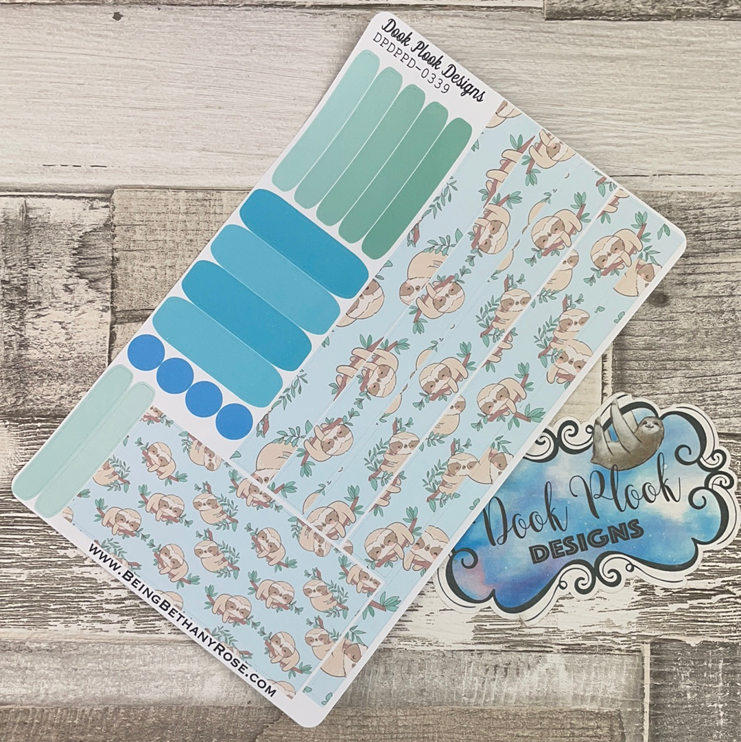 (0339) Passion Planner Daily stickers - Sloth