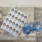 White Woman - Happy / Cheer Stickers (DPD1414)