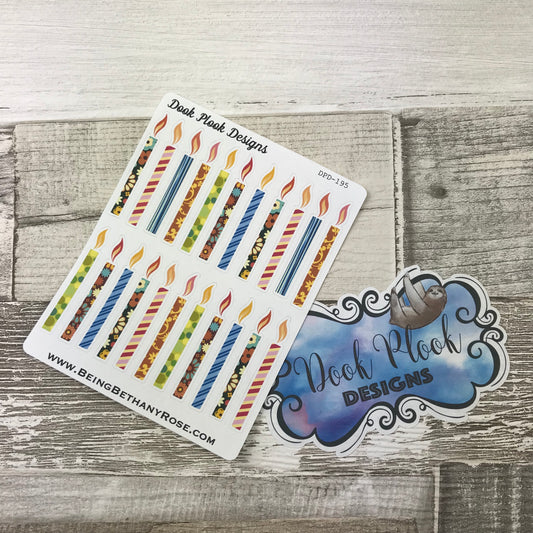 Birthday candle stickers (DPD195)