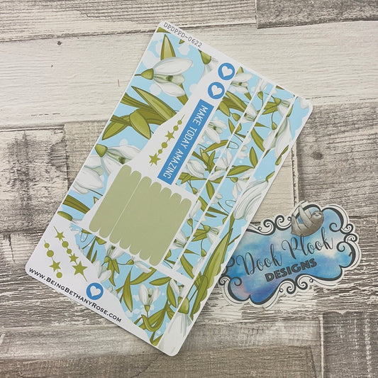 (0622) Passion Planner Daily Wave stickers - Elsa Snowdrop