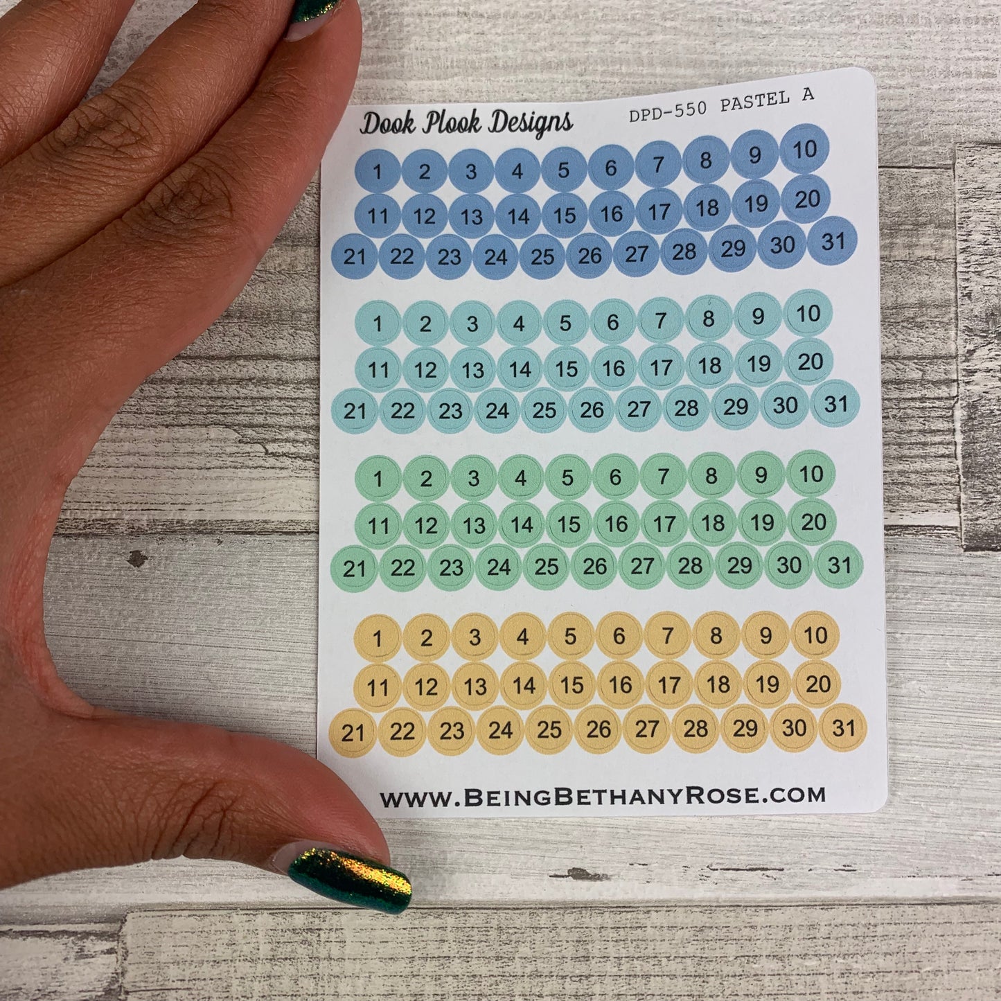 Quarter inch date dot stickers (DPD550)