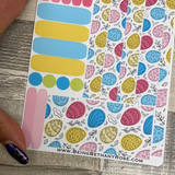 (0363) Passion Planner Daily stickers - Bold Easter Eggs