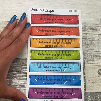 Dont measure yourself Motivational quote stickers (DPD2184)