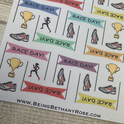 Race day stickers (DPD013)