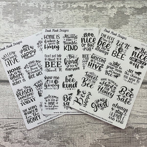 Bee Quote stickers (DPD2660-62)