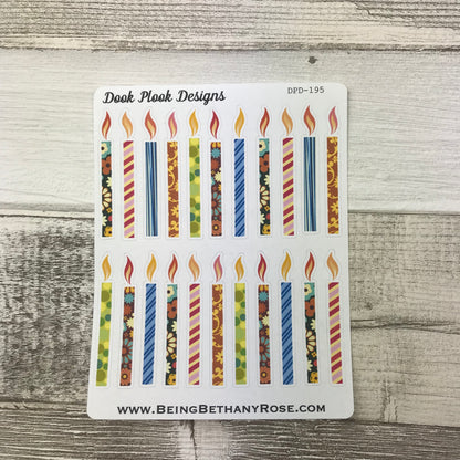 Birthday candle stickers (DPD195)