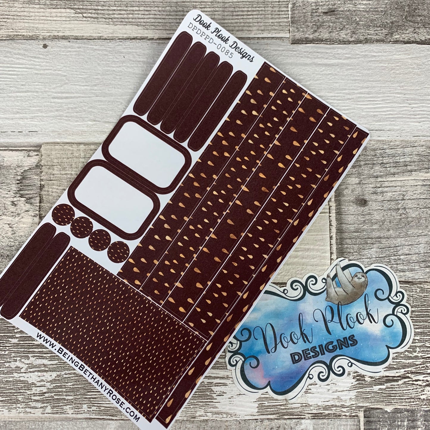 (0085) Passion Planner Daily stickers - Chocolate