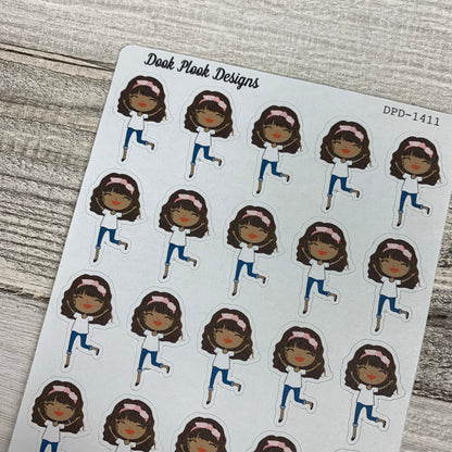 Black Woman - Happy / Cheer Stickers (DPD1411)
