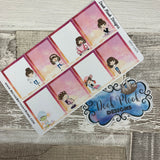 Mixed character White Woman Full Box Stickers (DPD1426)