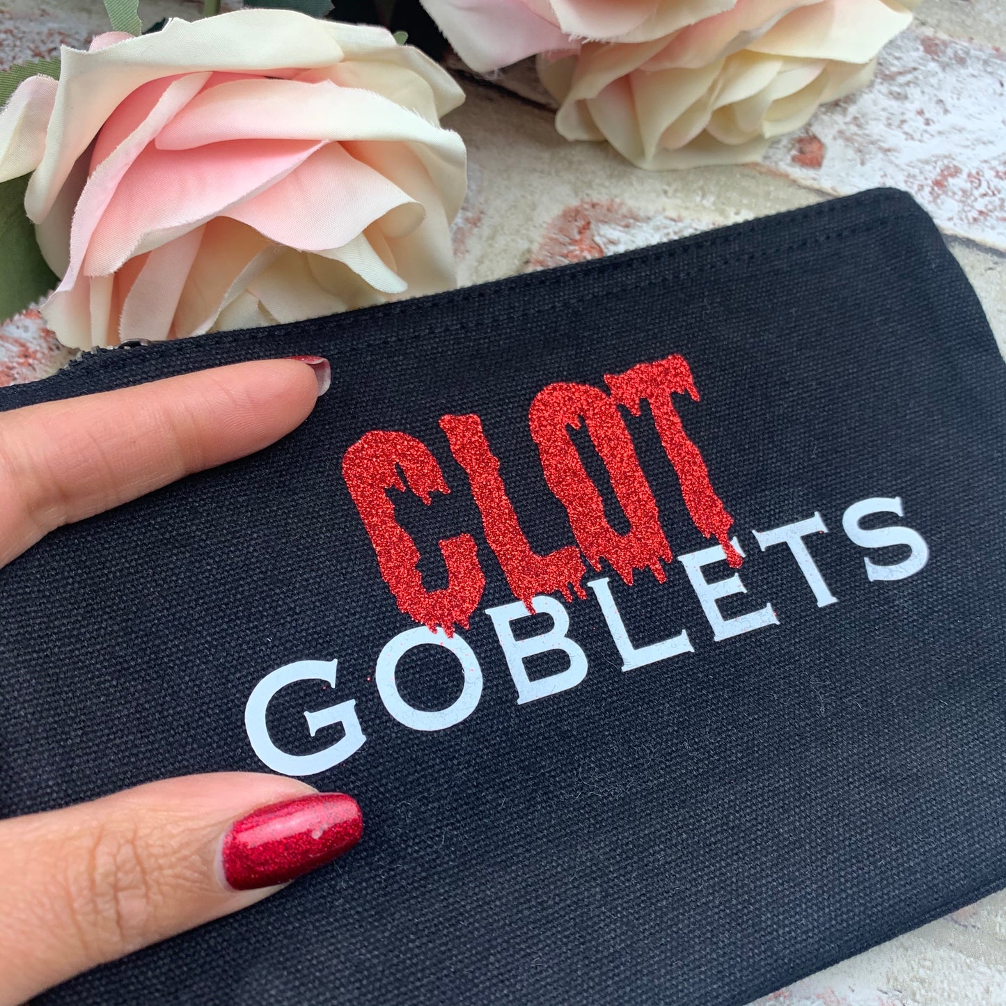 Clot Goblets - Tampon, pad, sanitary bag / Period Pouch