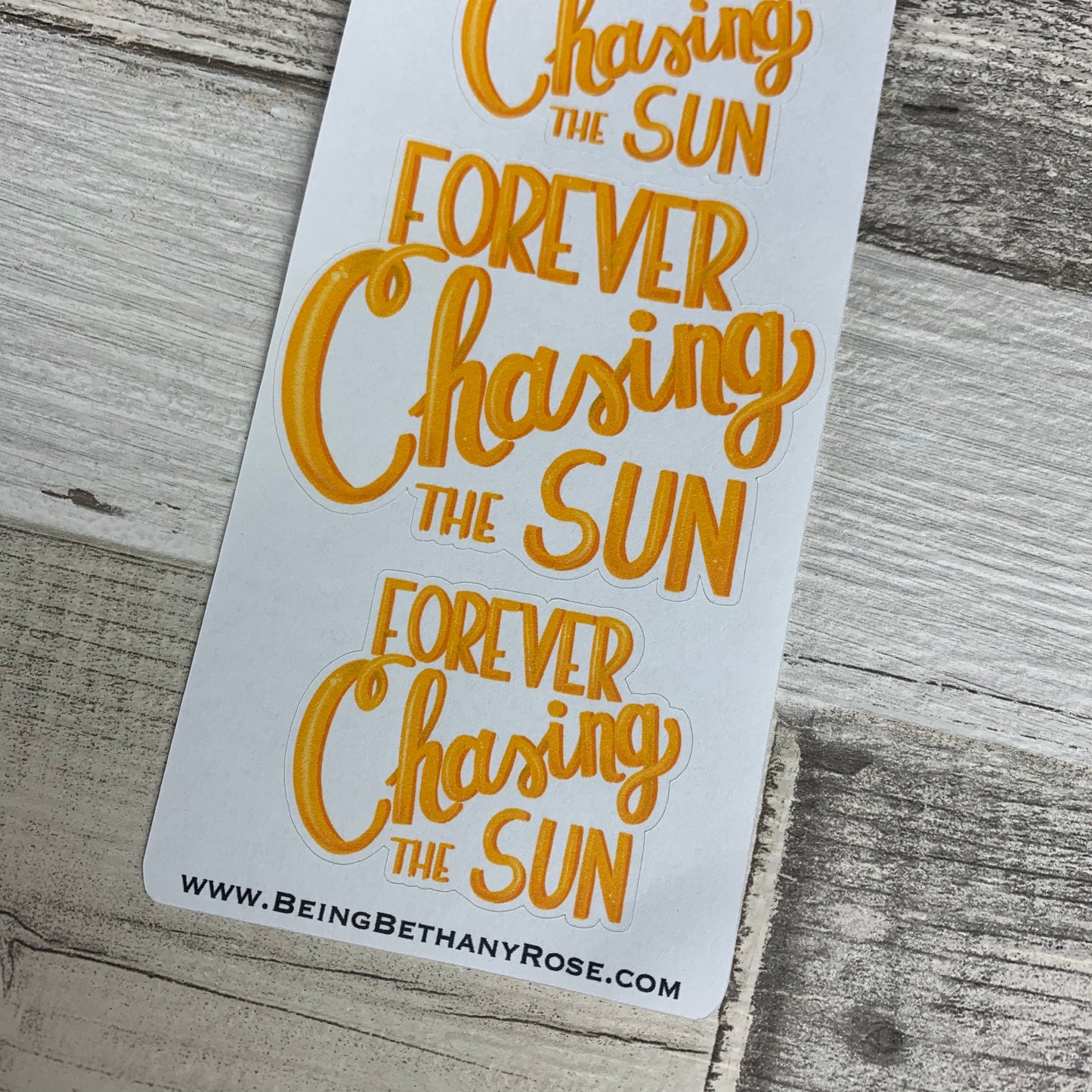 Forever chasing the sun lettering stickers (DPD1694)