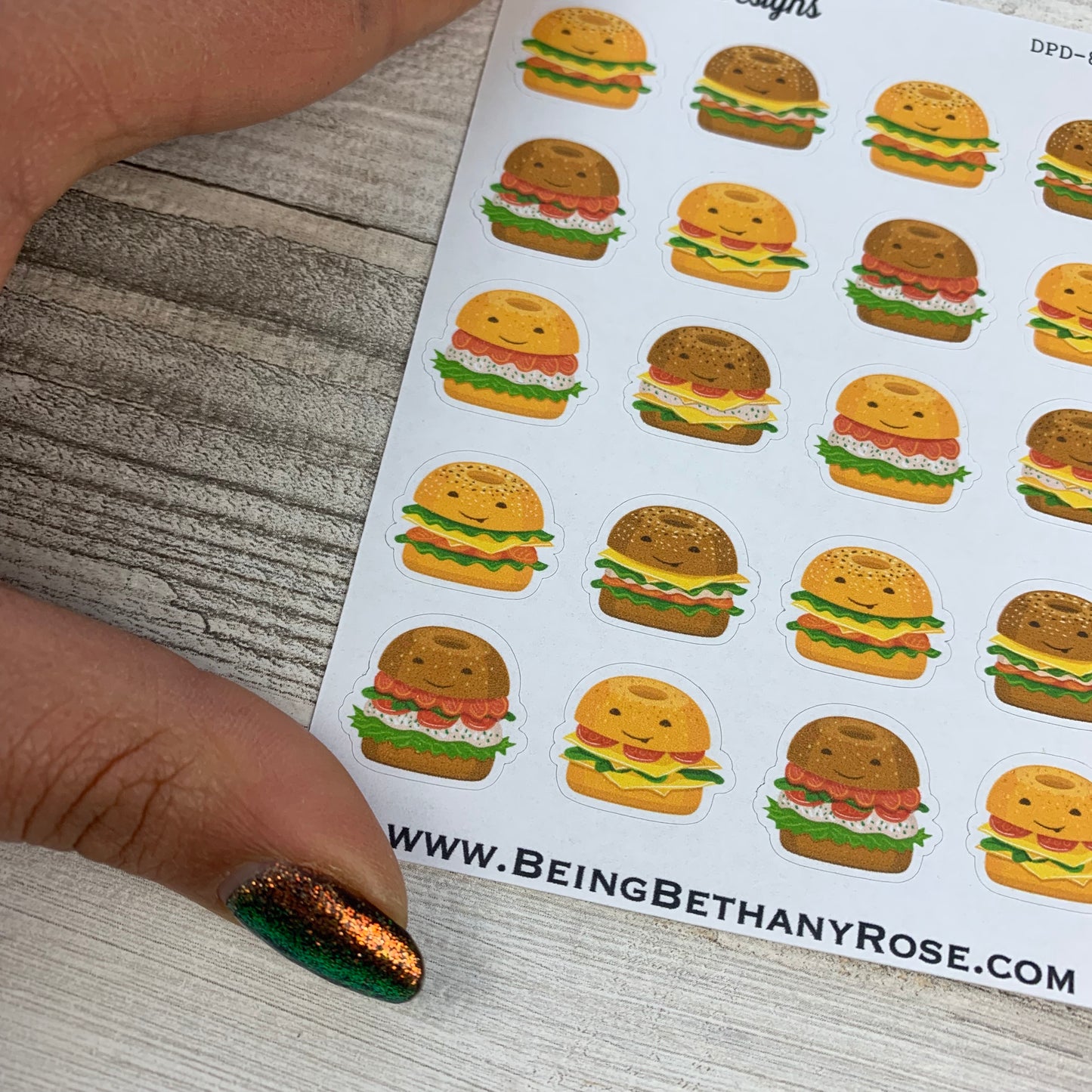 Bagel sandwich stickers  (DPD834)