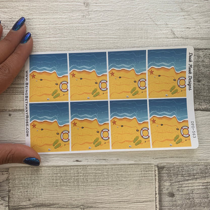 Beach holiday full box stickers (DPD562-563)