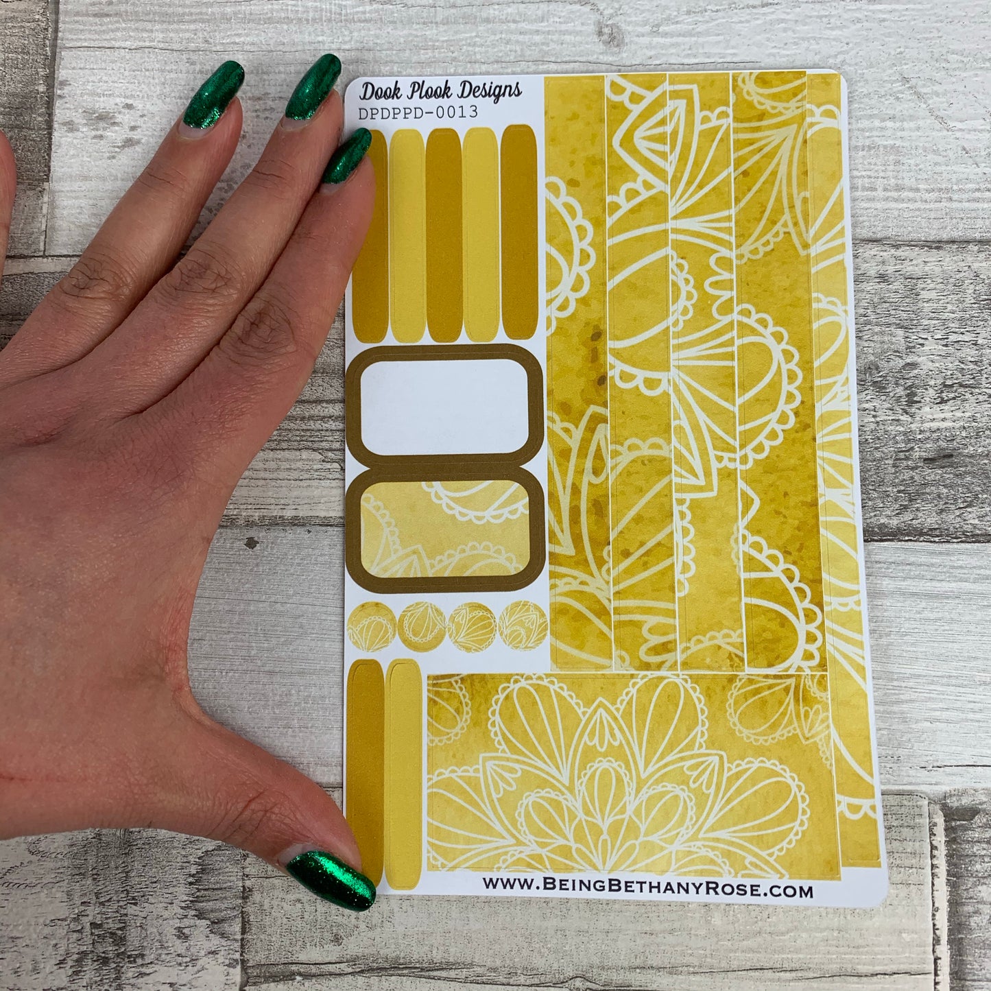 (0013) Passion Planner Daily stickers - Lime reflections