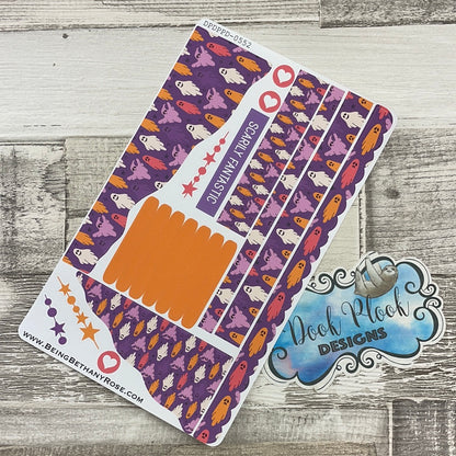 (0552) Passion Planner Daily Wave stickers - Colourful Ghosts