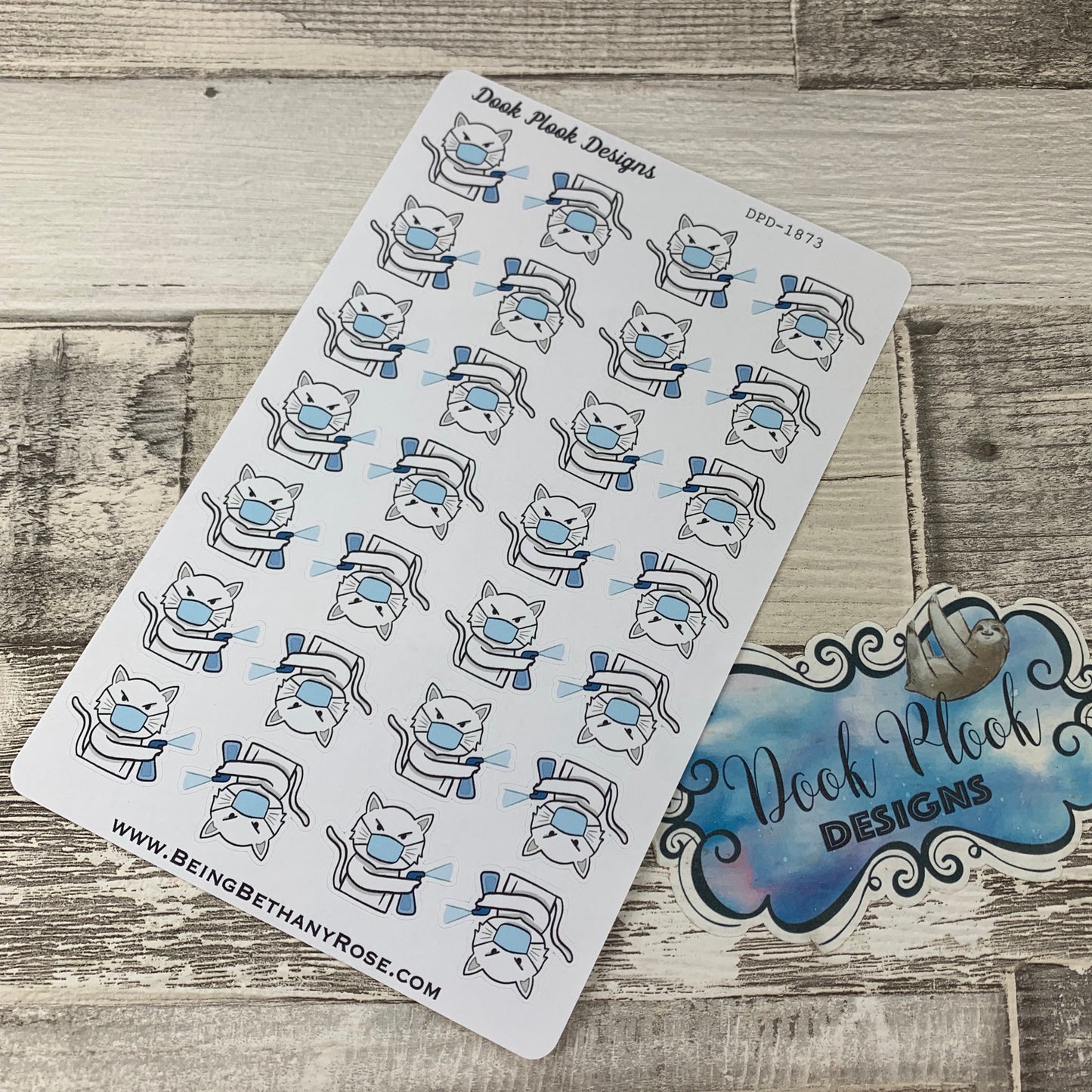 Covid Cat stickers (DPD1873)