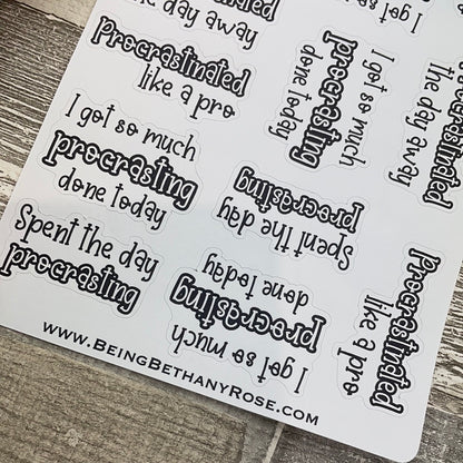 Procrastinating Quotes Stickers (DPD2163)