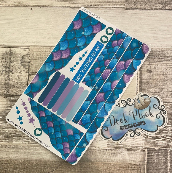 (0529) Passion Planner Daily Wave stickers - Mermaid Secret