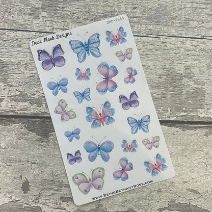 Watercolour Butterflies Journal planner stickers (DPD2855)