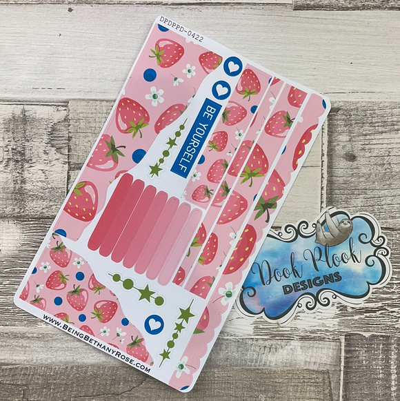 (0422) Passion Planner Daily Wave stickers - Berry Nice Pink