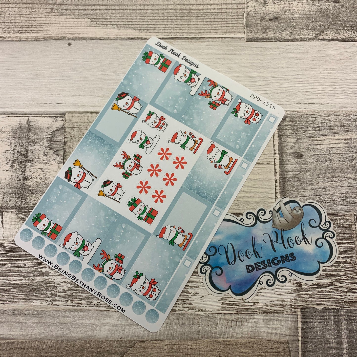 Snowman half box stickers  (DPD1519)