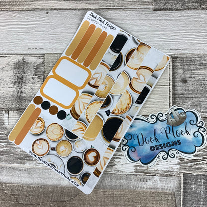 (0196) Passion Planner Daily stickers - Coffee