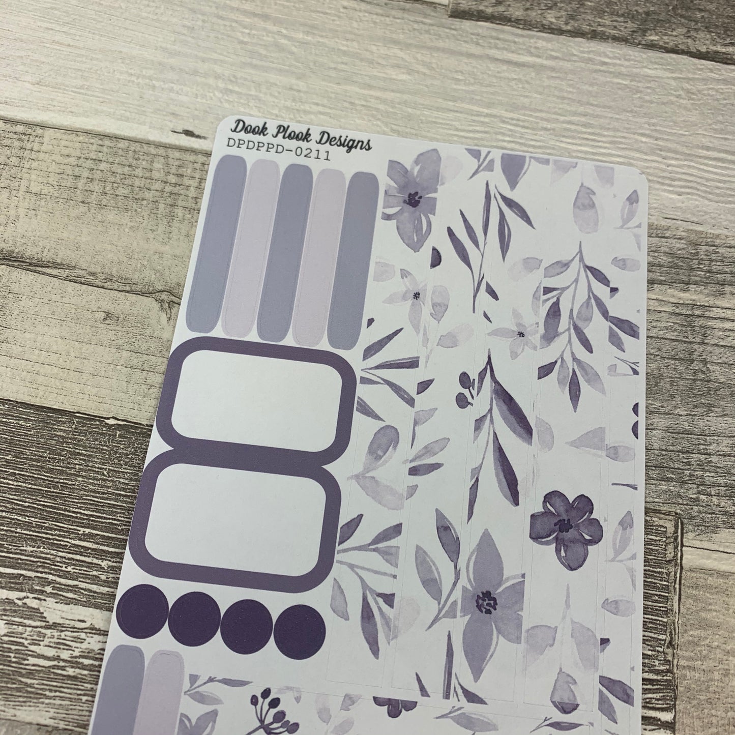 (0211) Passion Planner Daily stickers - Purple Floral