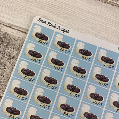 Dates and milk "fast" stickers (DPD369)