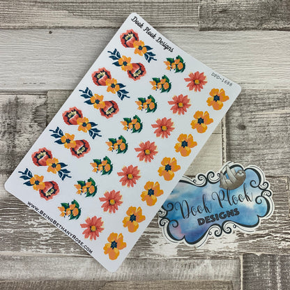 Tropic flower decoration stickers  (DPD1688)