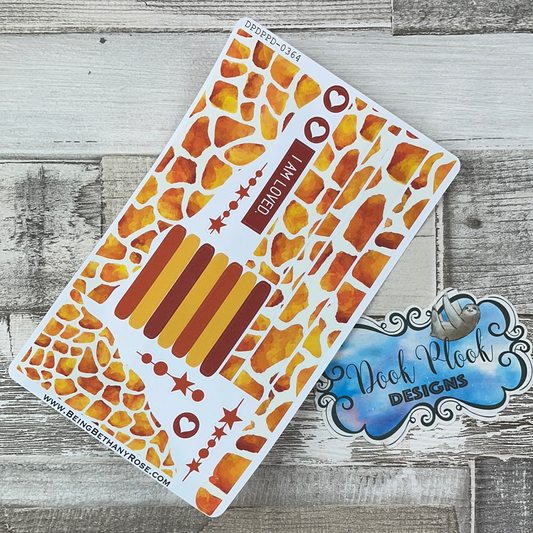 (0364) Passion Planner Daily Wave stickers - Giraffe